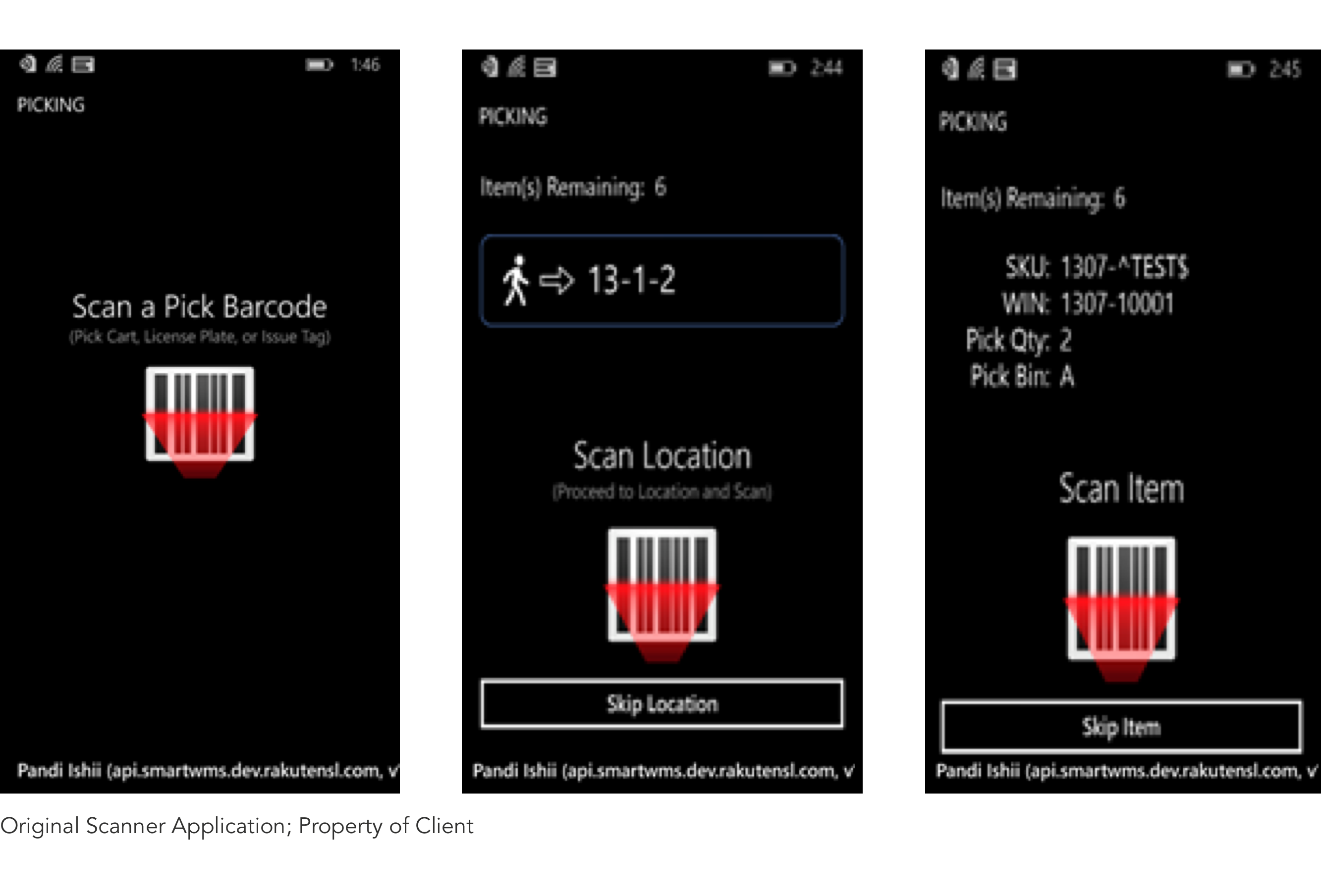 Original Scanner App (Property of Client)